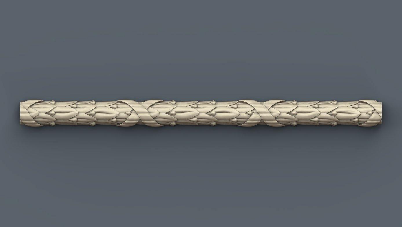 STL Format 3D Border Decoration -052 - Extrusion and CNC