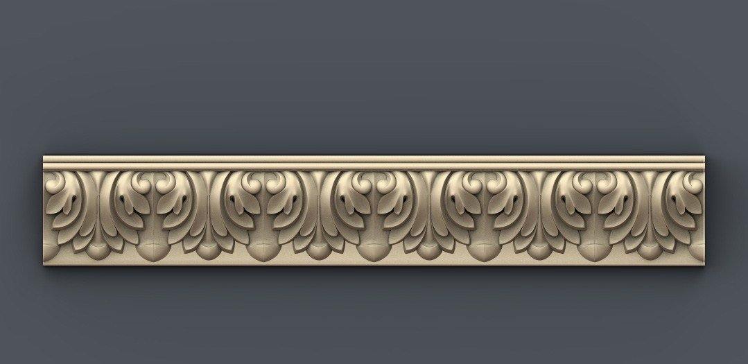 STL Format 3D Border Decoration -053 - Extrusion and CNC