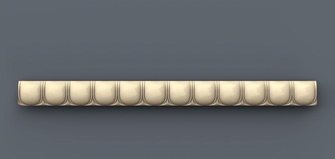 STL Format 3D Border Decoration -057 - Extrusion and CNC