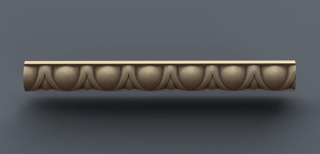 STL Format 3D Border Decoration -058 - Extrusion and CNC
