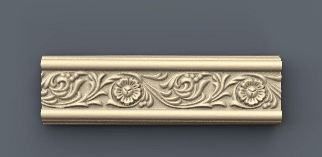 STL Format 3D Border Decoration -060 - Extrusion and CNC