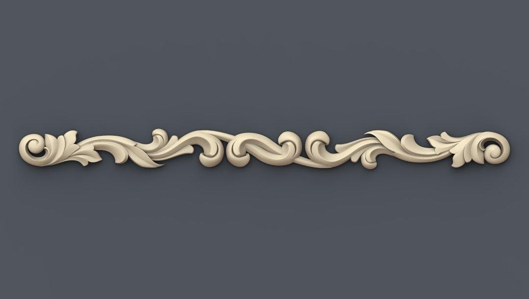STL Format 3D Border Decoration -065 - Extrusion and CNC