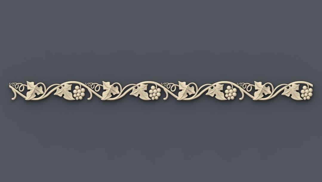 STL Format 3D Border Decoration -066 - Extrusion and CNC