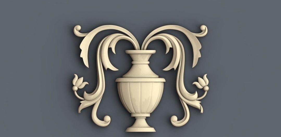 STL Format 3D Decoration Doors Patterns - 024 - Extrusion and CNC