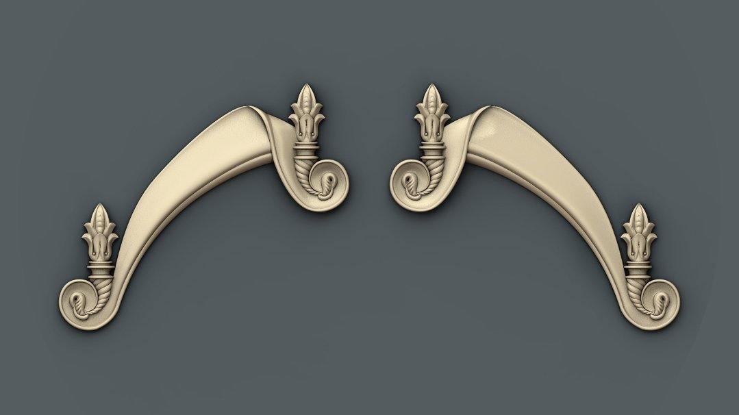 STL Format 3D Decoration Doors Patterns - 042 - Extrusion and CNC
