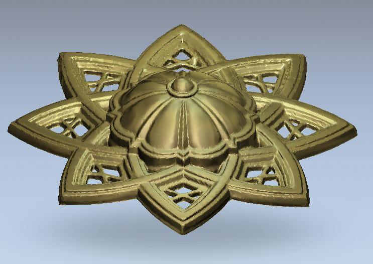 STL Format 3D Furniture Ceiling Decoration Round Patterns - 016 - Extrusion and CNC