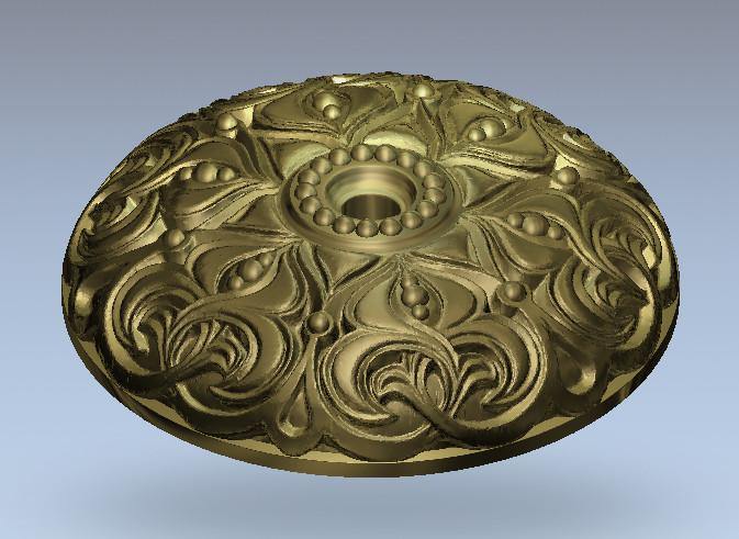 STL Format 3D Furniture Ceiling Decoration Round Patterns - 032 - Extrusion and CNC