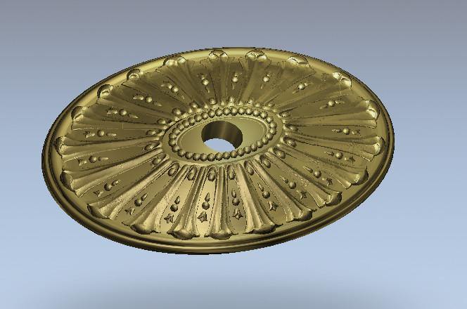 STL Format 3D Furniture Ceiling Decoration Round Patterns - 037 - Extrusion and CNC