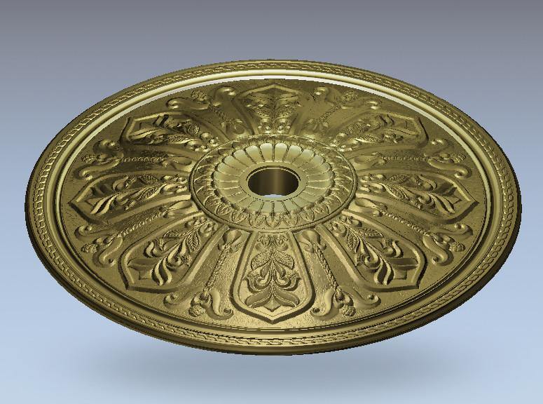 STL Format 3D Furniture Ceiling Decoration Round Patterns - 038 - Extrusion and CNC
