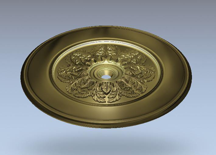STL Format 3D Furniture Ceiling Decoration Round Patterns - 044 - Extrusion and CNC