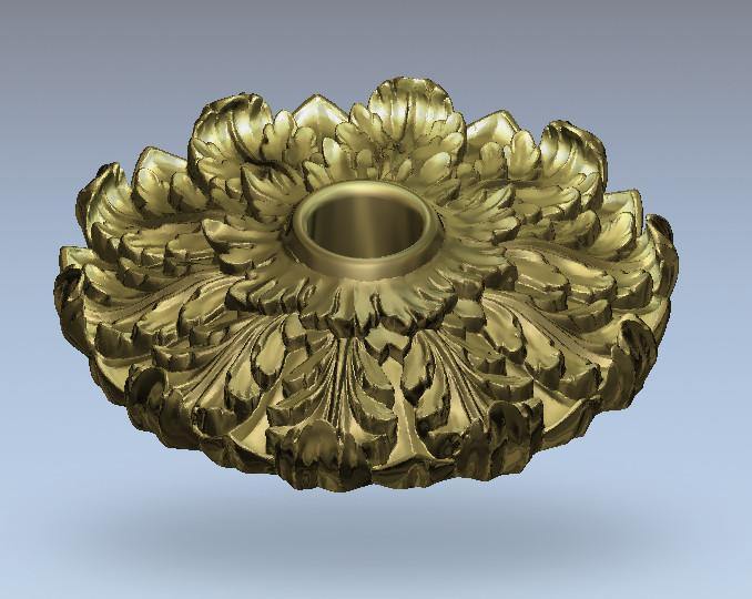 STL Format 3D Furniture Ceiling Decoration Round Patterns - 050 - Extrusion and CNC