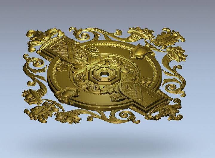 STL Format 3D Furniture Ceiling Decoration Round Patterns - 051 - Extrusion and CNC