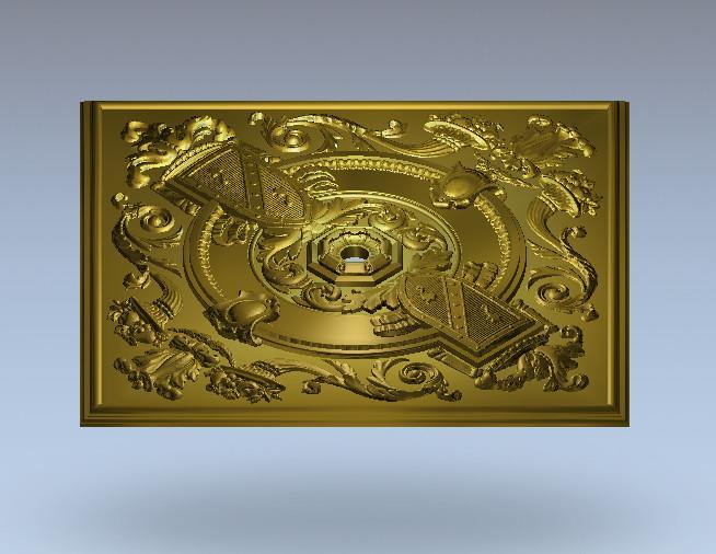 STL Format 3D Furniture Ceiling Decoration Round Patterns - 052 - Extrusion and CNC