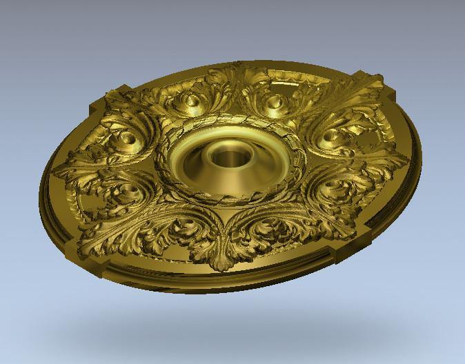 STL Format 3D Furniture Ceiling Decoration Round Patterns - 053 - Extrusion and CNC