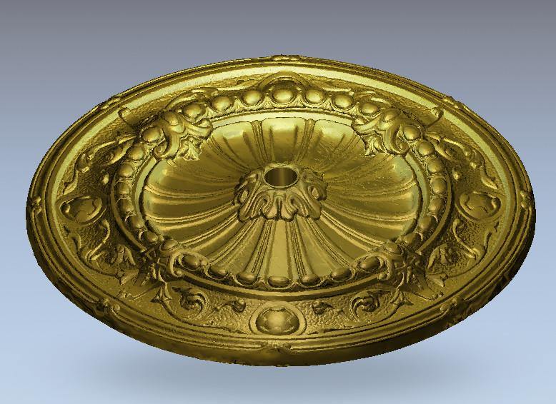 STL Format 3D Furniture Ceiling Decoration Round Patterns - 054 - Extrusion and CNC