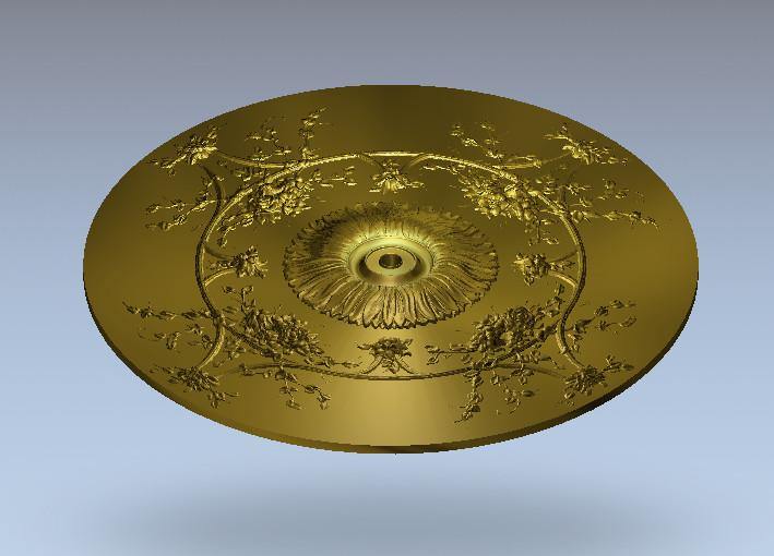 STL Format 3D Furniture Ceiling Decoration Round Patterns - 061 - Extrusion and CNC