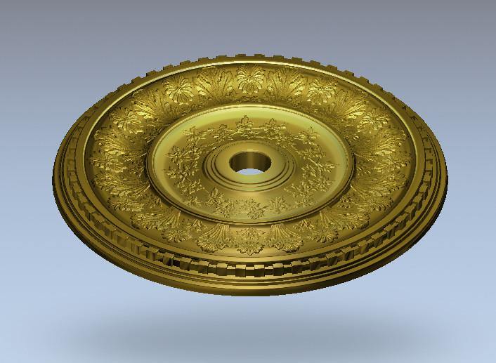 STL Format 3D Furniture Ceiling Decoration Round Patterns - 062 - Extrusion and CNC