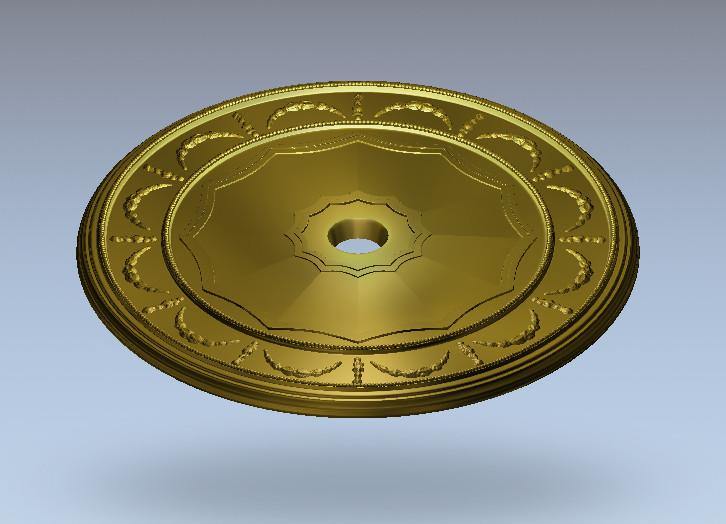 STL Format 3D Furniture Ceiling Decoration Round Patterns - 063 - Extrusion and CNC