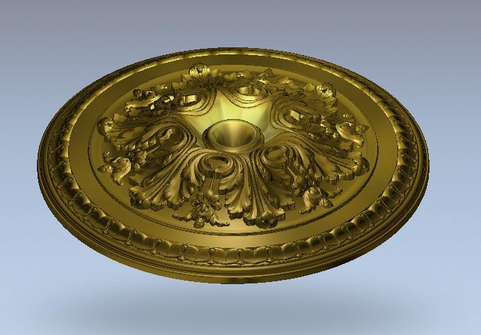 STL Format 3D Furniture Ceiling Decoration Round Patterns - 067 - Extrusion and CNC
