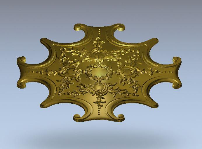 STL Format 3D Furniture Ceiling Decoration Round Patterns - 068 - Extrusion and CNC