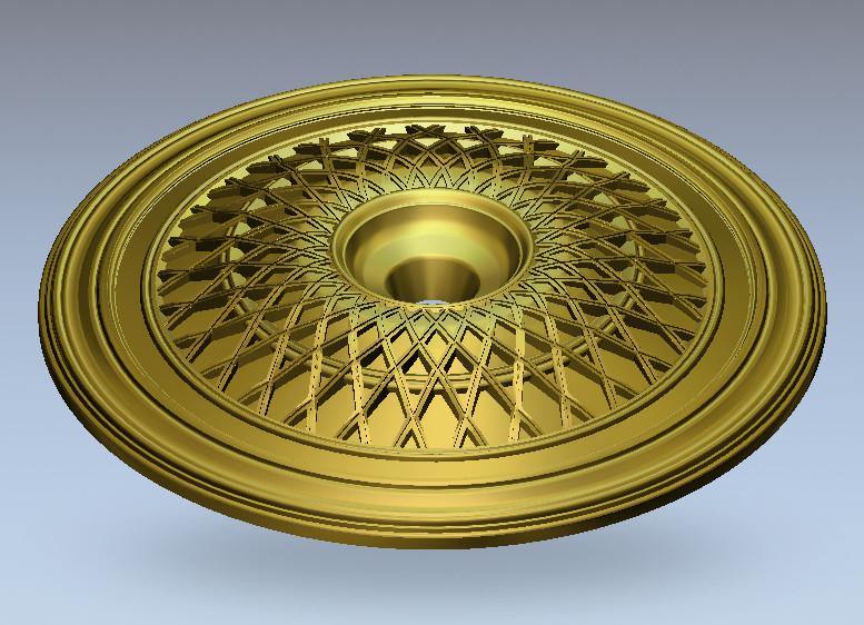 STL Format 3D Furniture Ceiling Decoration Round Patterns - 074 - Extrusion and CNC
