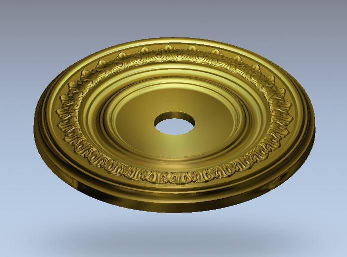 STL Format 3D Furniture Ceiling Decoration Round Patterns - 077 - Extrusion and CNC