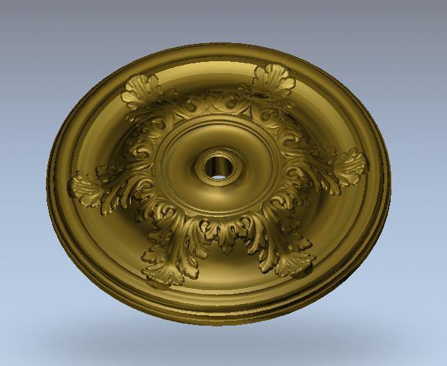 STL Format 3D Furniture Ceiling Decoration Round Patterns - 080 - Extrusion and CNC