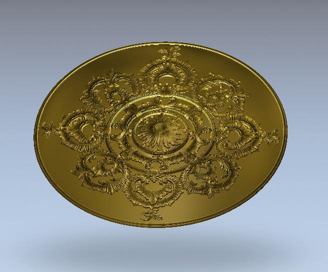 STL Format 3D Furniture Ceiling Decoration Round Patterns - 087 - Extrusion and CNC