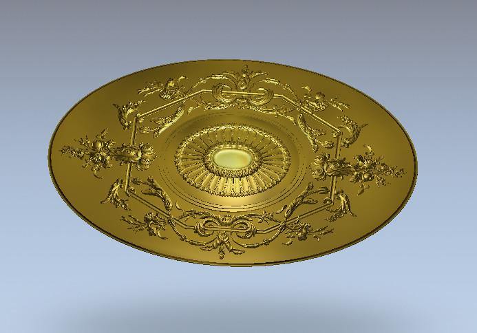 STL Format 3D Furniture Ceiling Decoration Round Patterns - 105 - Extrusion and CNC