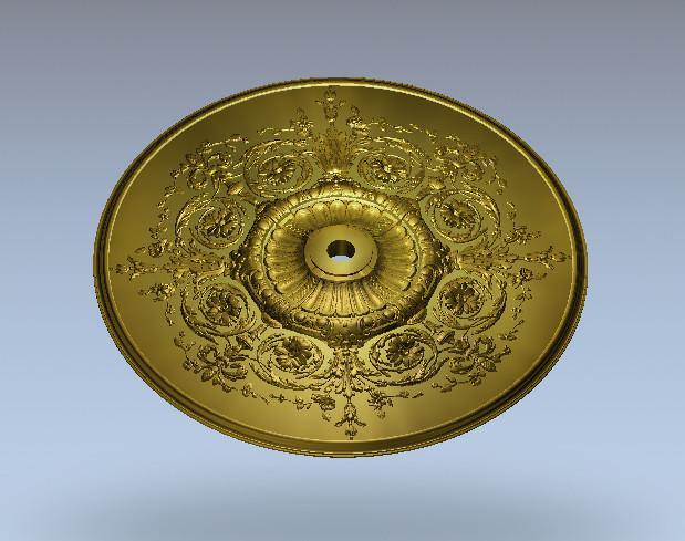 STL Format 3D Furniture Ceiling Decoration Round Patterns - 107 - Extrusion and CNC
