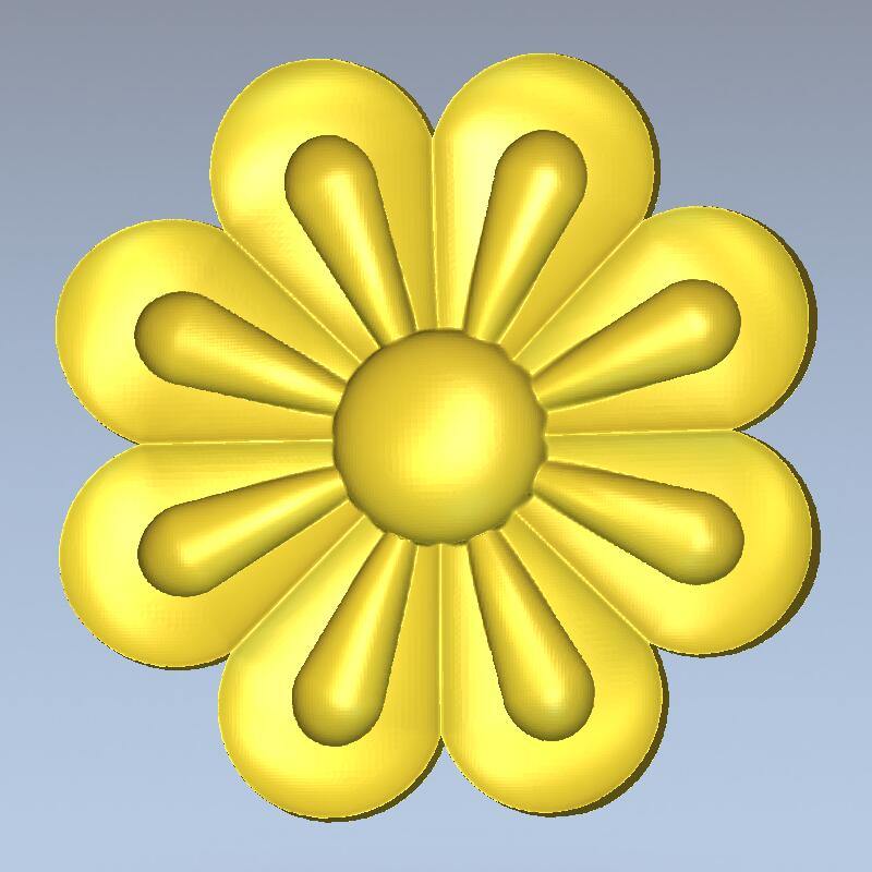 STL Format 3D Furniture Decorativ Round Patterns - 004 - Extrusion and CNC