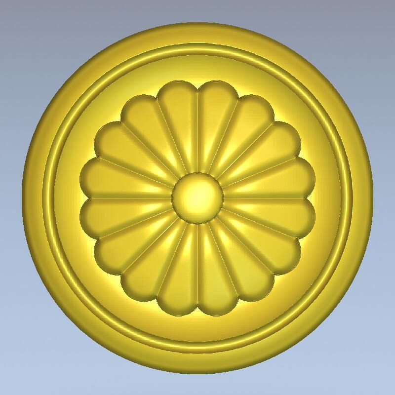 STL Format 3D Furniture Decorativ Round Patterns - 014 - Extrusion and CNC