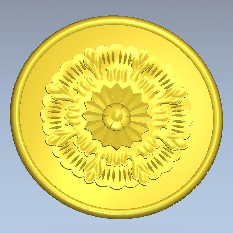 STL Format 3D Furniture Decorativ Round Patterns - 023 - Extrusion and CNC