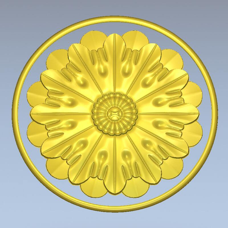 STL Format 3D Furniture Decorativ Round Patterns - 028 - Extrusion and CNC