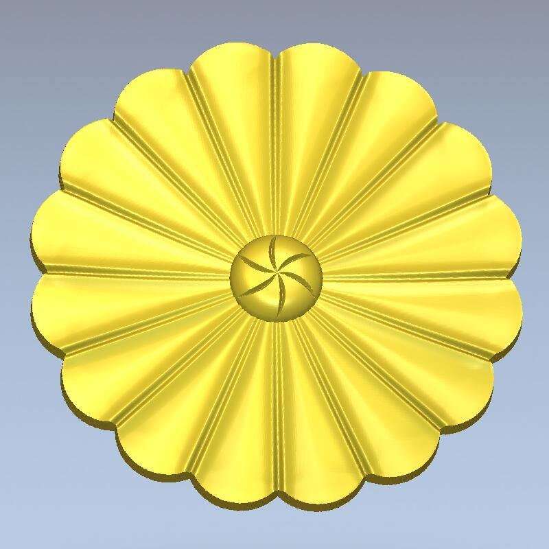 STL Format 3D Furniture Decorativ Round Patterns - 030 - Extrusion and CNC