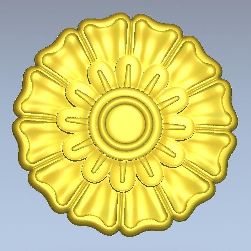 STL Format 3D Furniture Decorativ Round Patterns - 035 - Extrusion and CNC