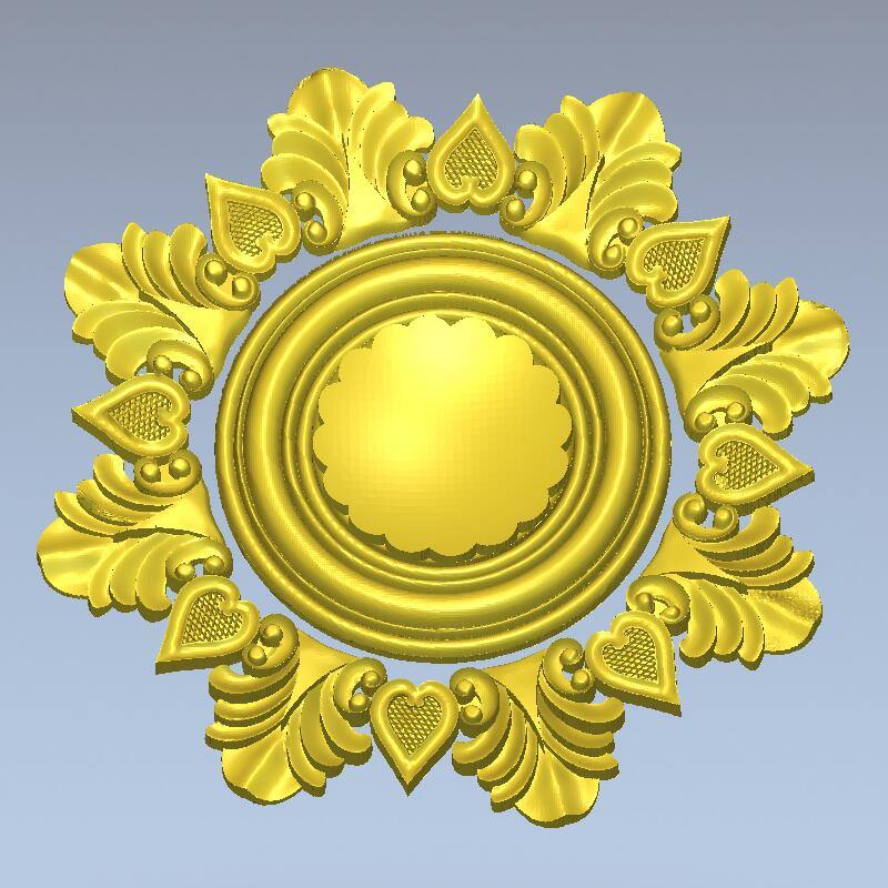 STL Format 3D Furniture Decorativ Round Patterns - 037 - Extrusion and CNC