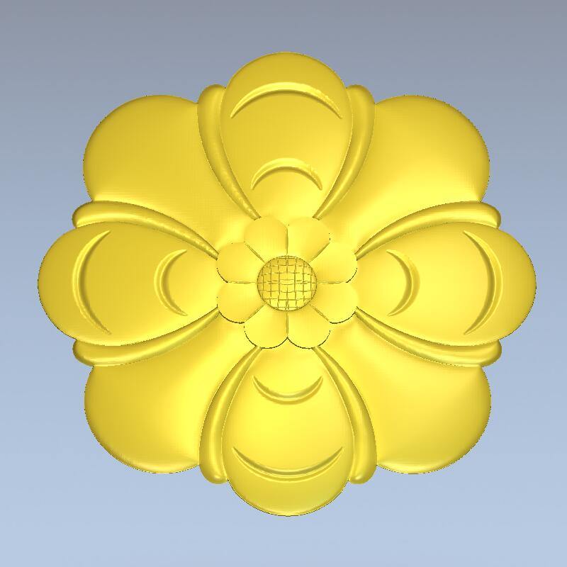 STL Format 3D Furniture Decorativ Round Patterns - 040 - Extrusion and CNC