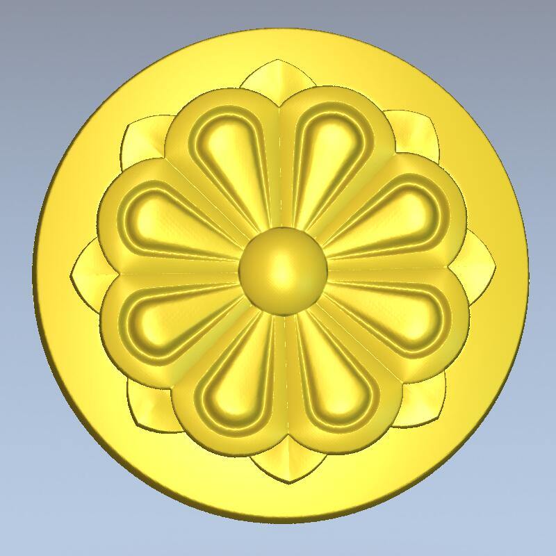 STL Format 3D Furniture Decorativ Round Patterns - 050 - Extrusion and CNC