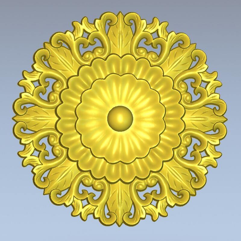 STL Format 3D Furniture Decorativ Round Patterns - 053 - Extrusion and CNC