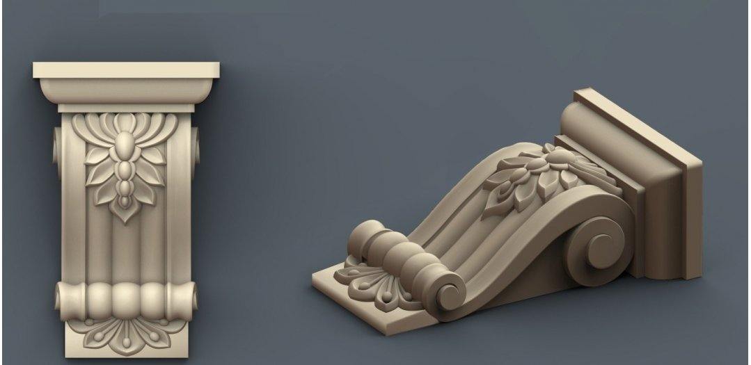 STL Format 3D Furniture , Doors Decoration Figure - 017 - Extrusion and CNC
