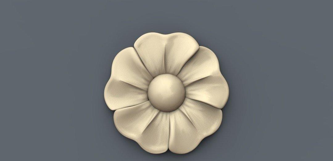 STL Format 3D Furniture , Doors Decoration Round - 024 - Extrusion and CNC