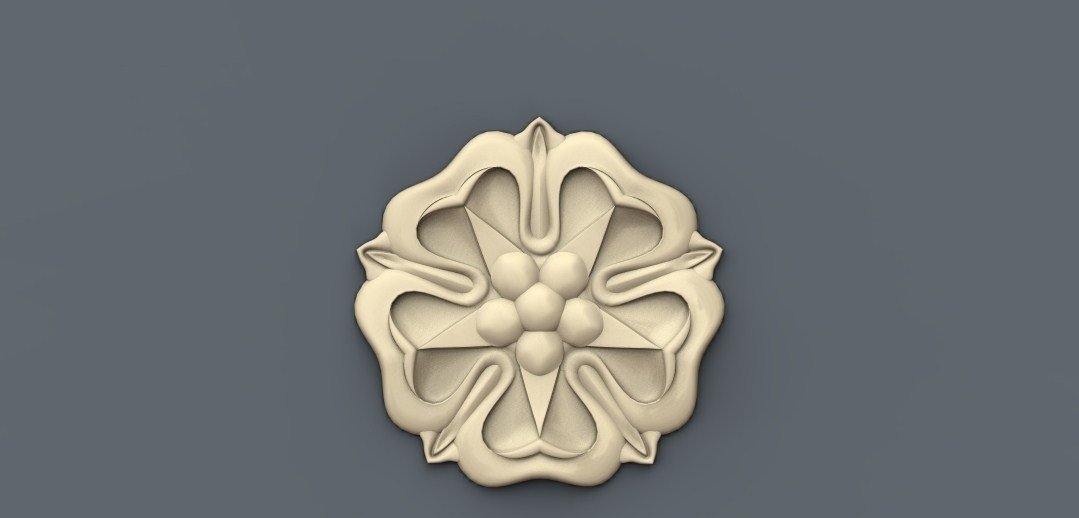 STL Format 3D Furniture , Doors Decoration Round - 030 - Extrusion and CNC