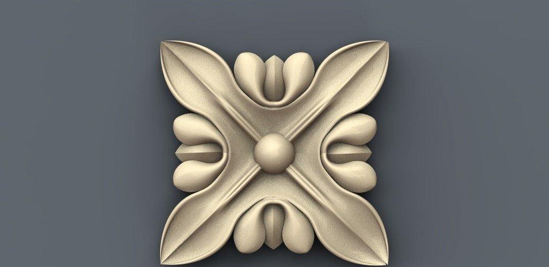 STL Format 3D Furniture , Doors Decoration Square - 004 - Extrusion and CNC