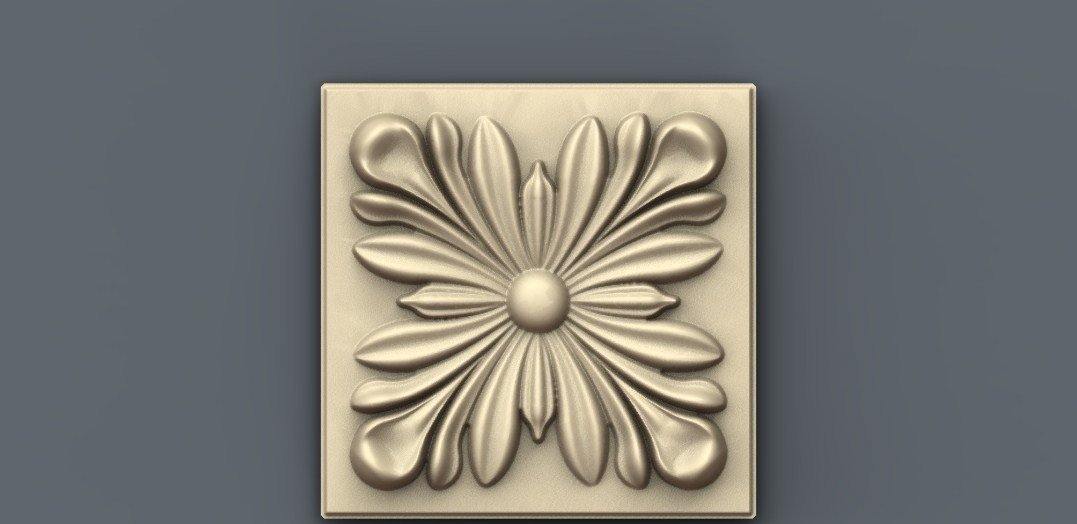 STL Format 3D Furniture , Doors Decoration Square - 006 - Extrusion and CNC