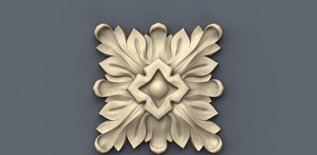 STL Format 3D Furniture , Doors Decoration Square - 016 - Extrusion and CNC