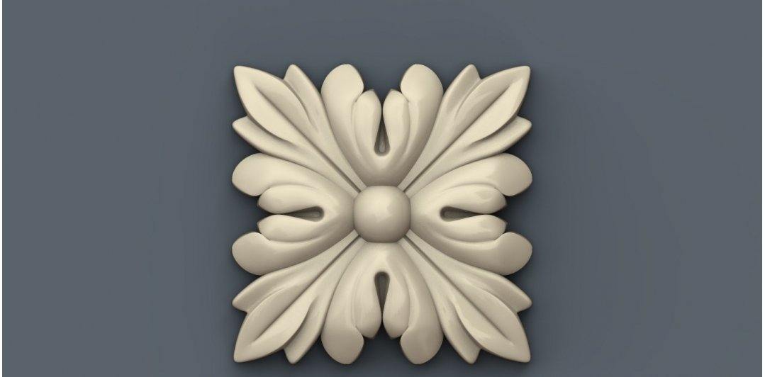 STL Format 3D Furniture , Doors Decoration Square - 019 - Extrusion and CNC