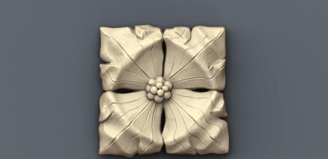 STL Format 3D Furniture , Doors Decoration Square - 026 - Extrusion and CNC