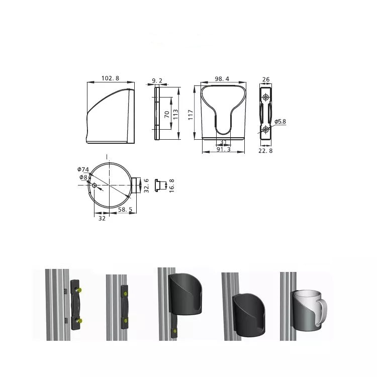Sim Rigs Nylon 3D print Accessories - Extrusion and CNC