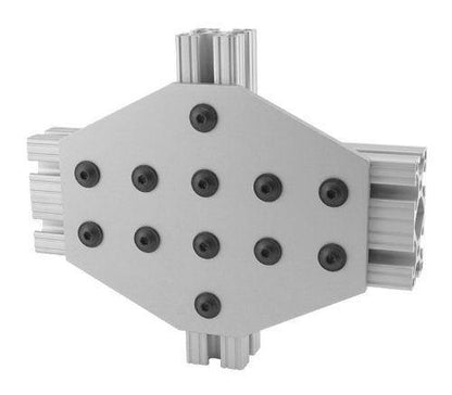 12 Cross  Bolts Reinforcement Connection plate 3060 (12 Cross Joining plate) - Extrusion and CNC